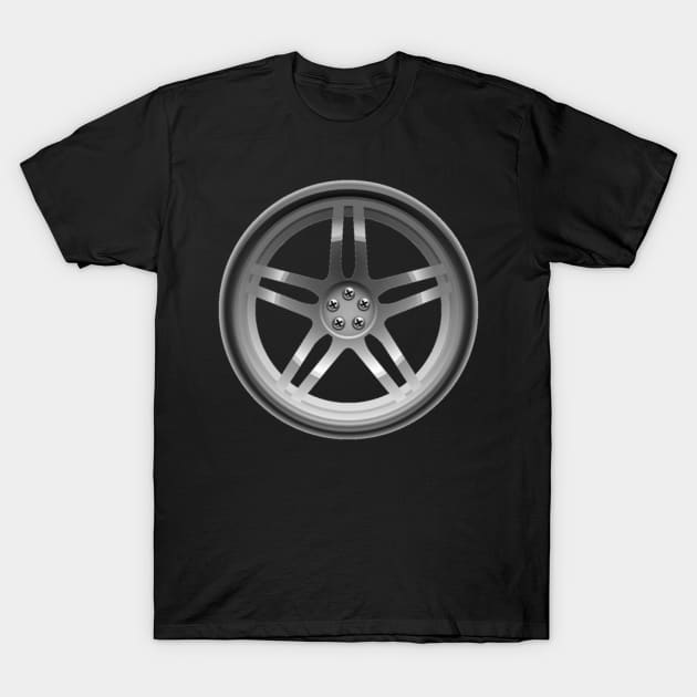 Car Alloy Wheel T-Shirt by Motor World